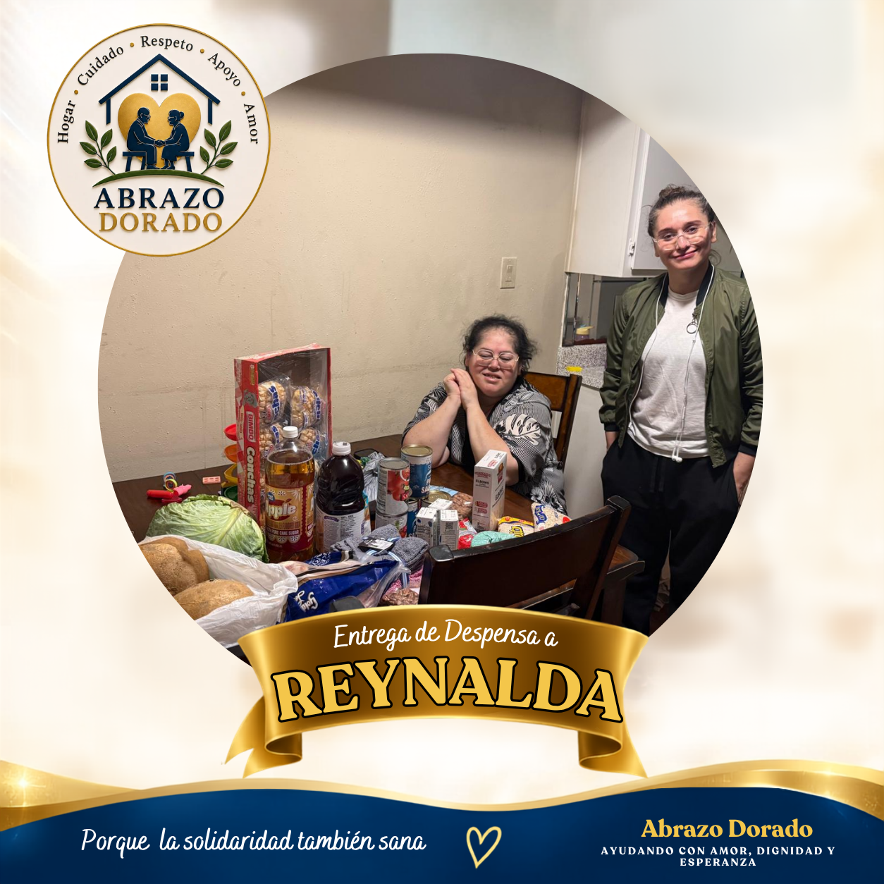 ENTREGA DE DESPENSA A SRA. REYNALDA