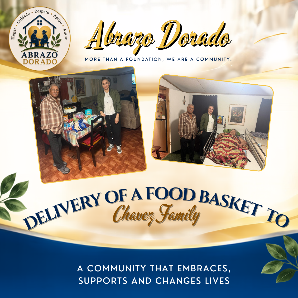 DELIVERY OF A FOOD BASKET TO CHAVEZ FAMILY