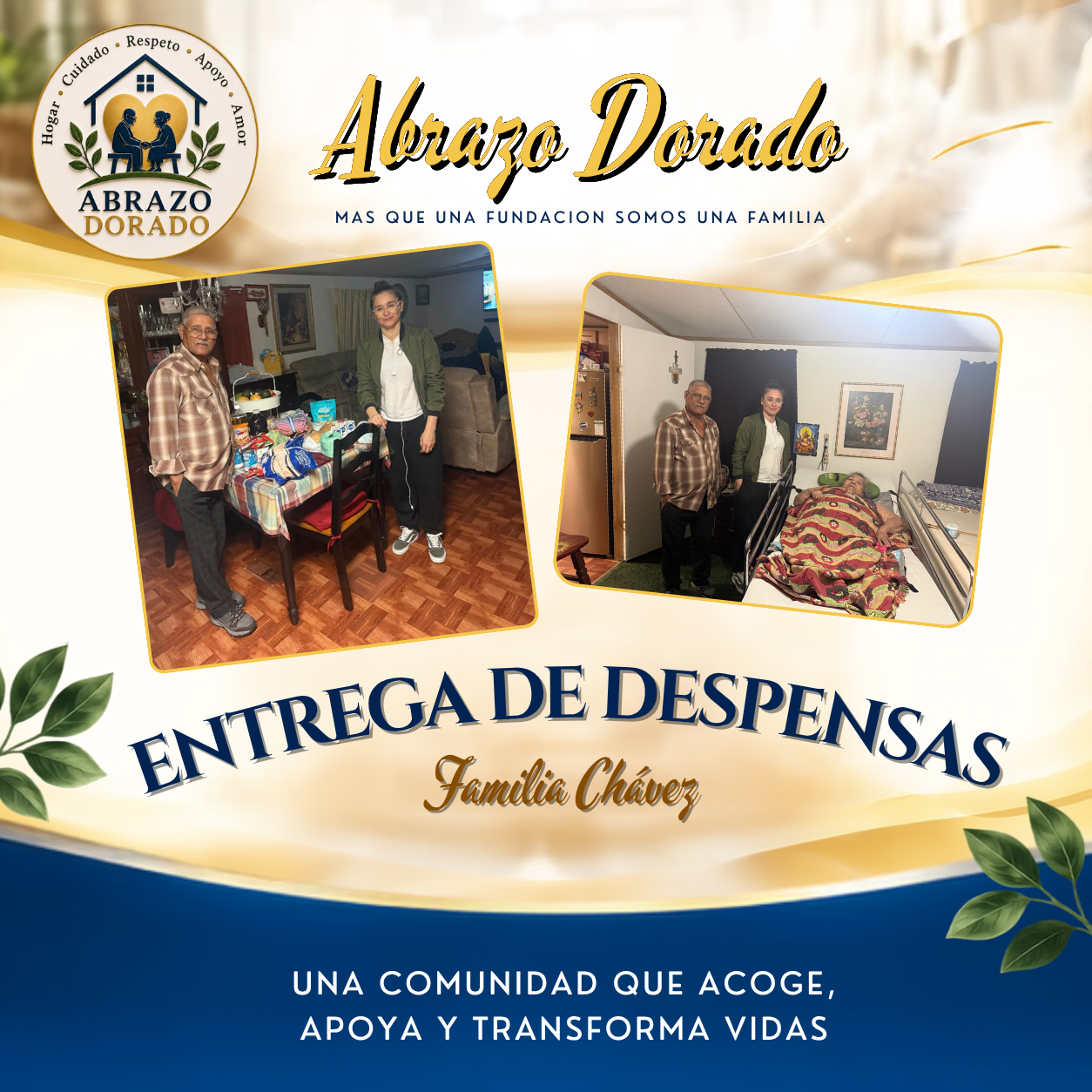 ENTREGA DE DESPENSA A FAMILIA CHAVEZ