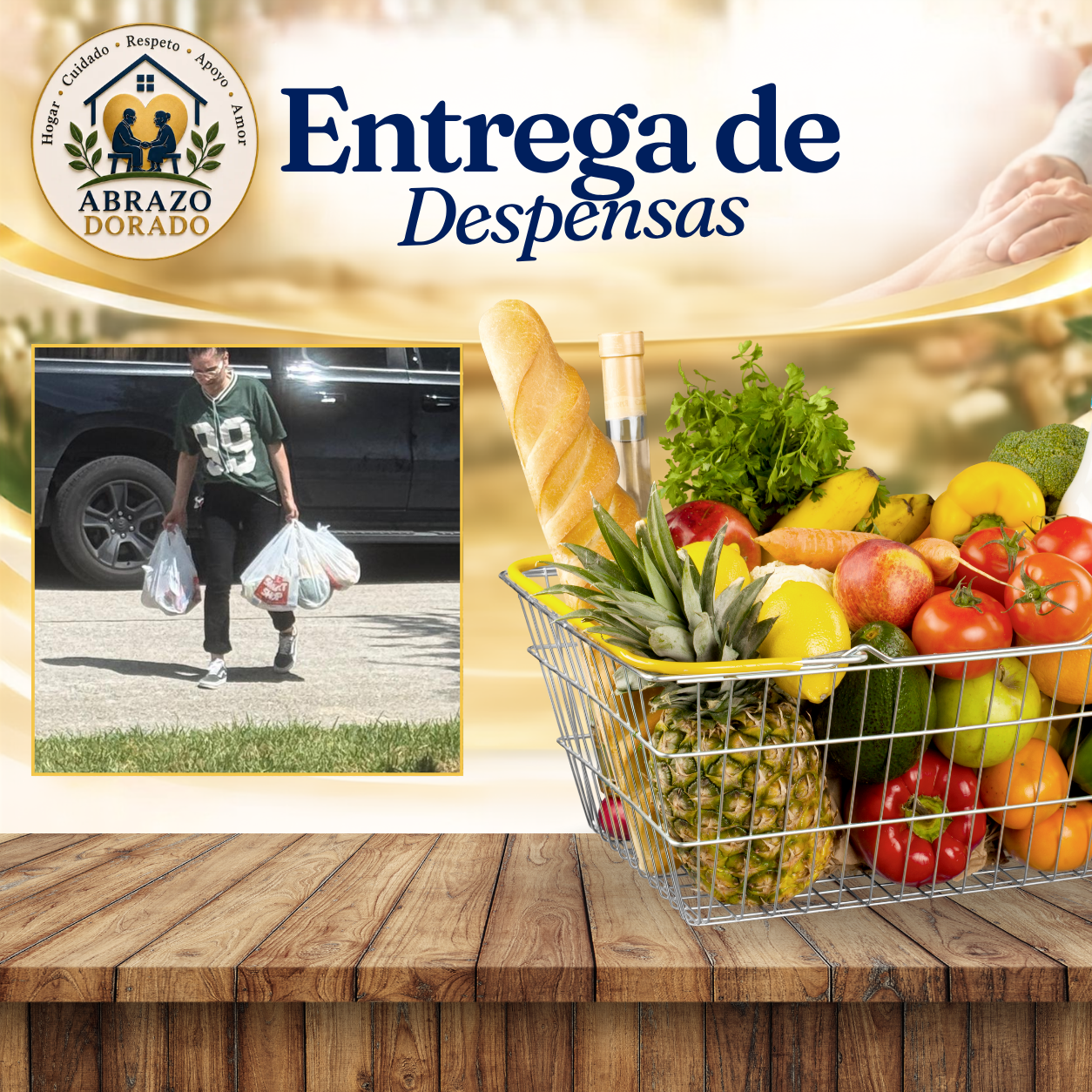 ENTREGA DE DESPENSA A EVARISTO GARCIA
