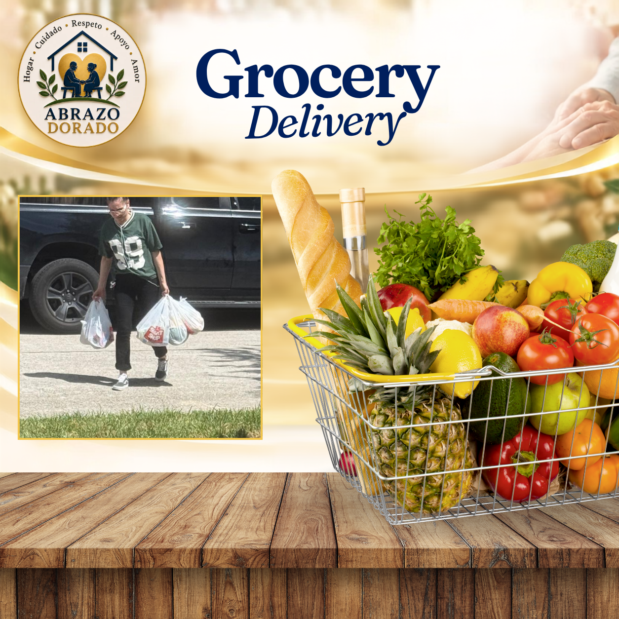 DELIVERY OF A FOOD BASKET TO EVARISTO GARCIA