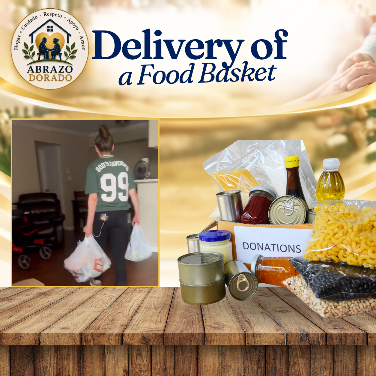 DELIVERY OF A FOOD BASKET TO REYNALDA VAZQUEZ