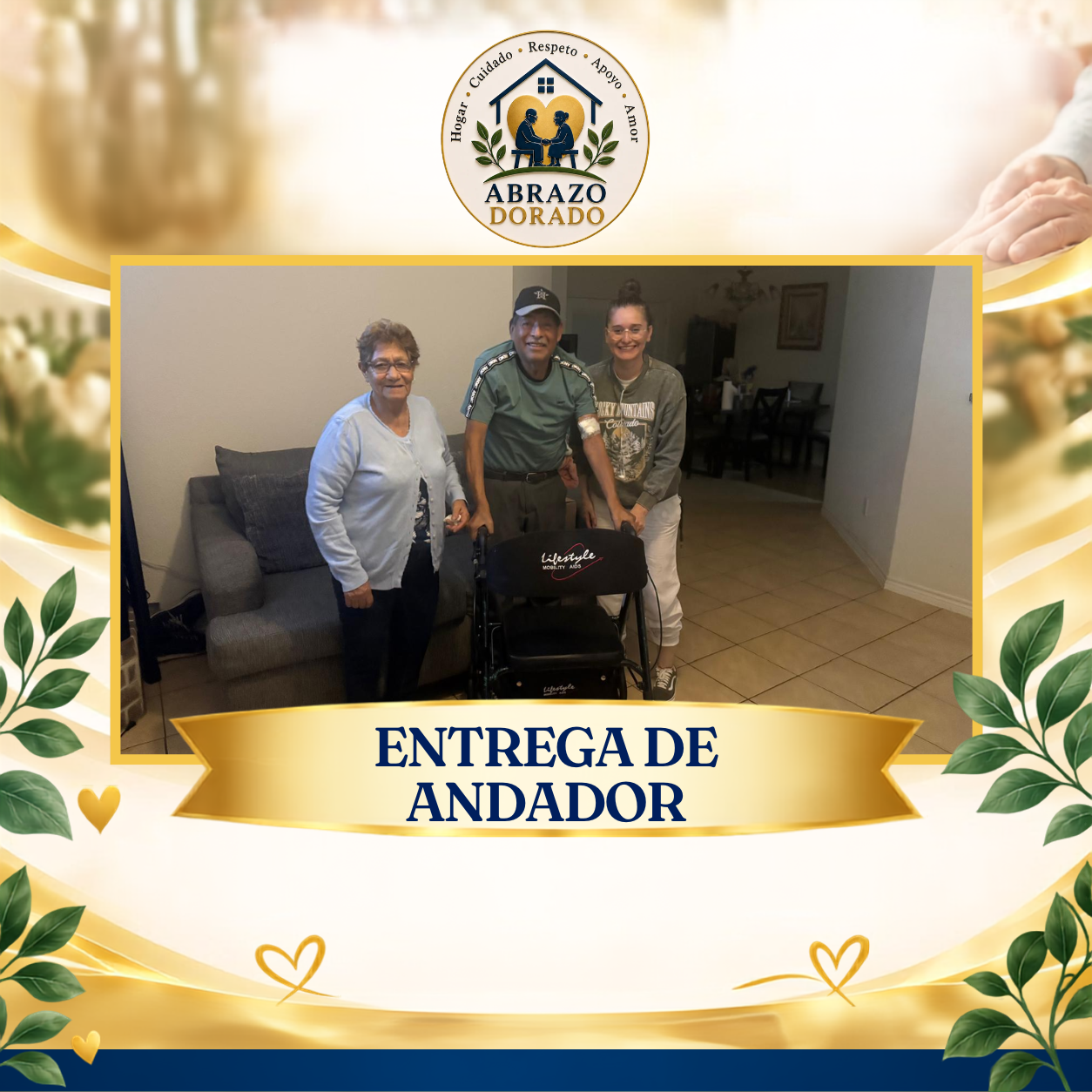 ENTREGA DE ANDADOR AL SR. EVARISTO GARCIA